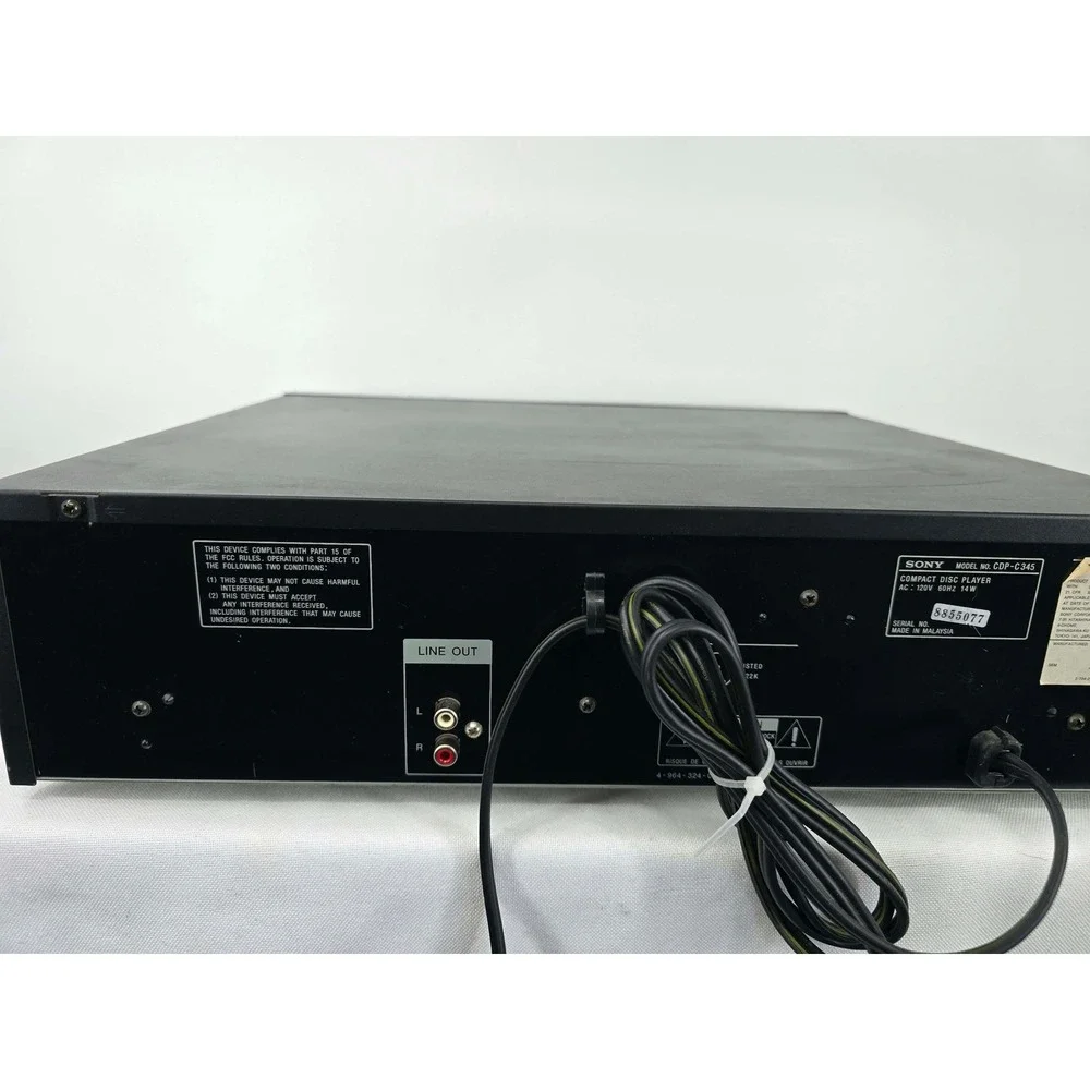 Sony CDP-C345 5-Disc CarouselCD Changer PlayerVintage 1994 Home Audio PARTS ONLY